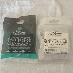 Daily Concepts Multi-Functional Soap Sponge Charcoal and Mother of Pearl